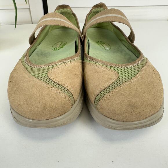 Earth Vegan Inhale 2 Mary Jane Flats Tan Green Slip On comfort Shoes Size 8.5 B - Picture 4 of 9